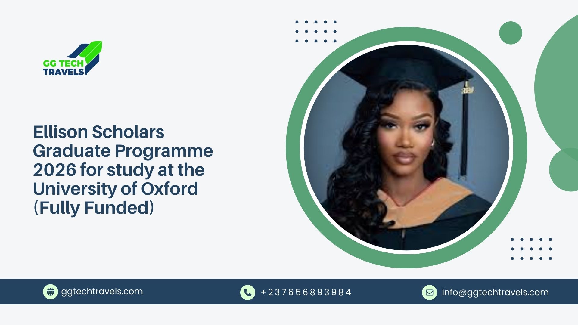 Ellison Scholars Graduate Programme 2026 for study at the University of Oxford (Fully Funded)