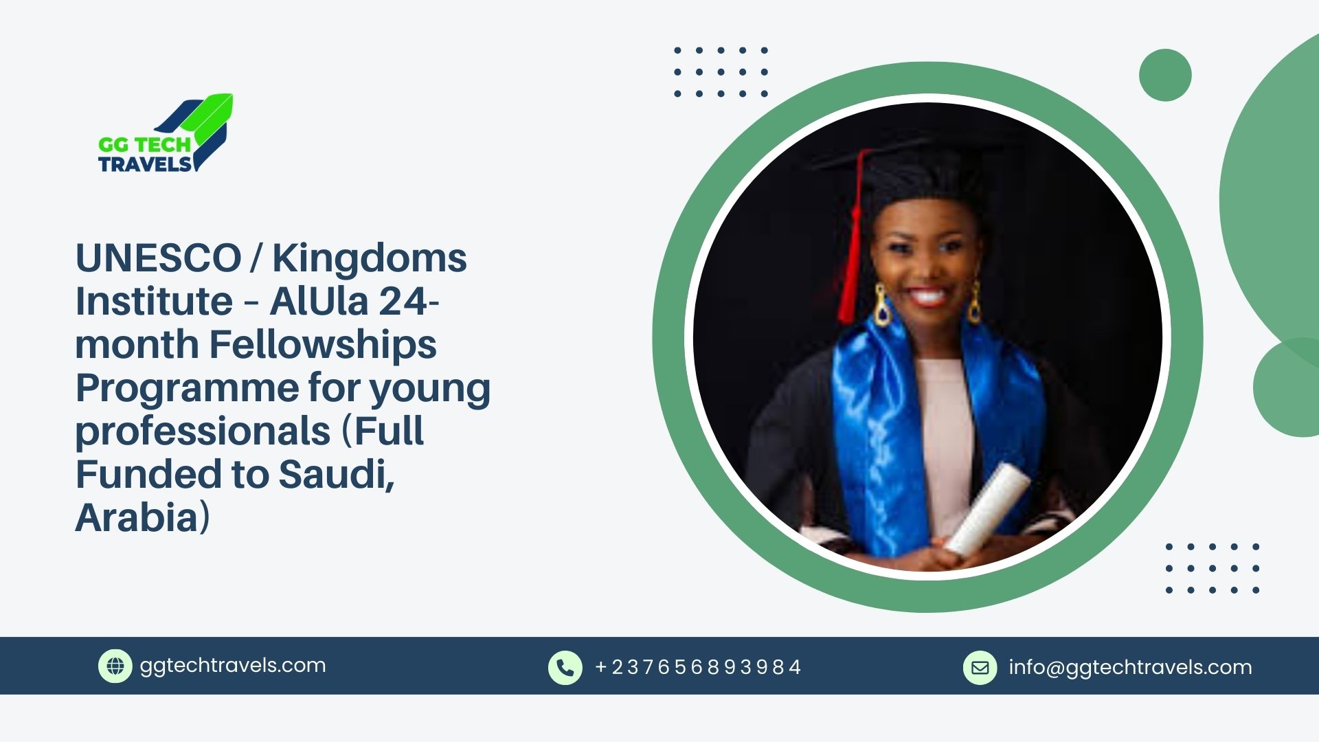 UNESCO / Kingdoms Institute – AlUla 24-month Fellowships Programme for young professionals (Full Funded to Saudi, Arabia)