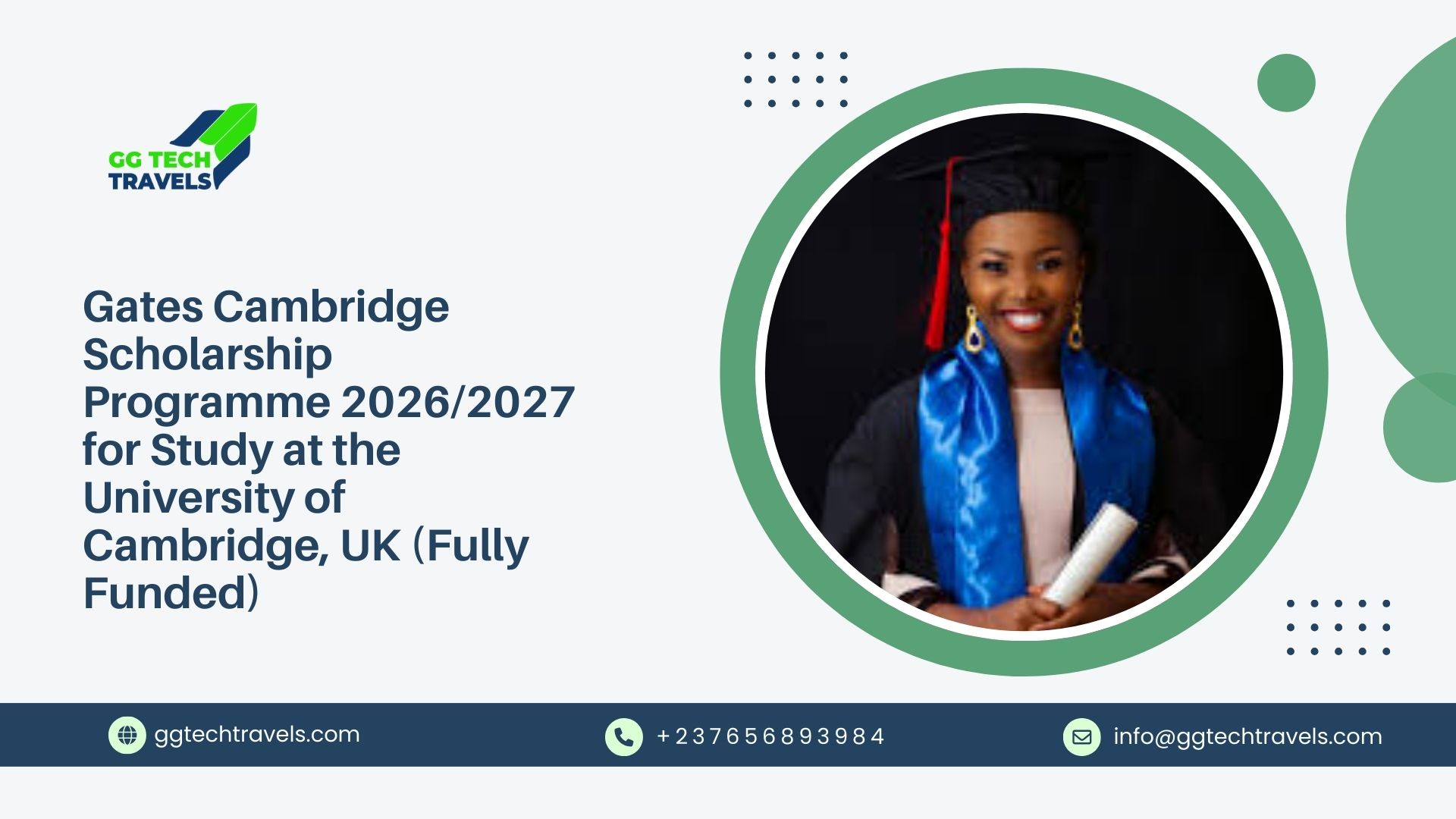 Gates Cambridge Scholarship Programme 2026/2027 for Study at the University of Cambridge, UK (Fully Funded)