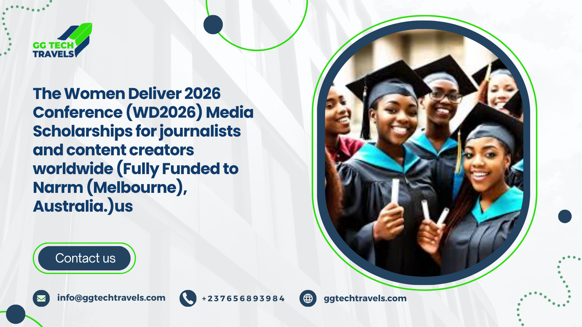 The Women Deliver 2026 Conference (WD2026) Media Scholarships for journalists and content creators worldwide (Fully Funded to Narrm (Melbourne), Australia.)