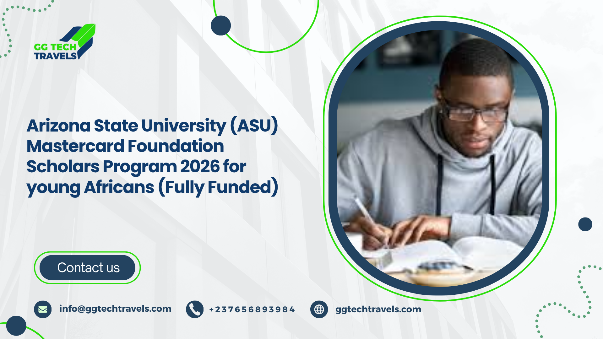 Arizona State University (ASU) Mastercard Foundation Scholars Program 2026 for young Africans (Fully Funded)